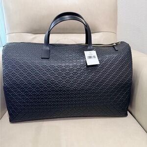 Kate Spade Filipa Penn Place Embossed Travel Duffel with Light Gold Hardware
